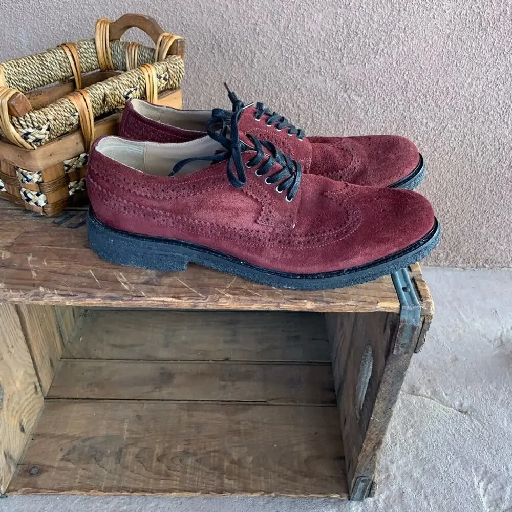 House Of Hounds Red Suede Leather Shoes